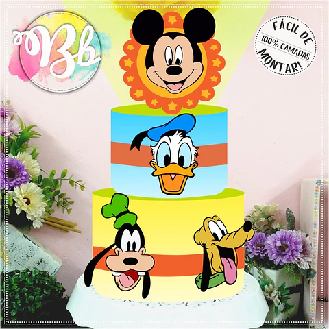 Arquivo de Corte Topo de Bolo Mickey e Sua Turma 3