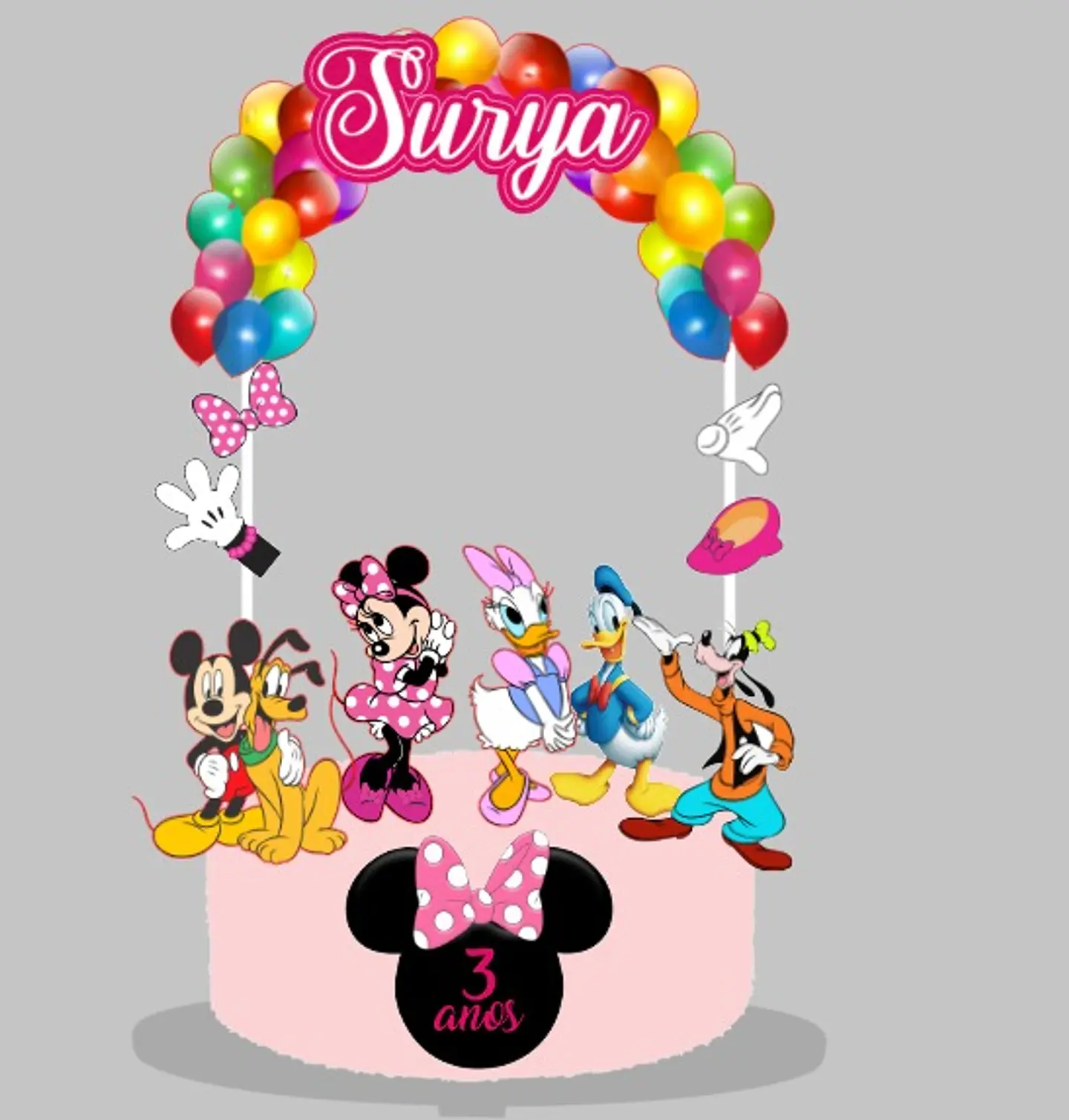 Arquivo de Corte Topo de Bolo Mickey e Sua Turma 2 1