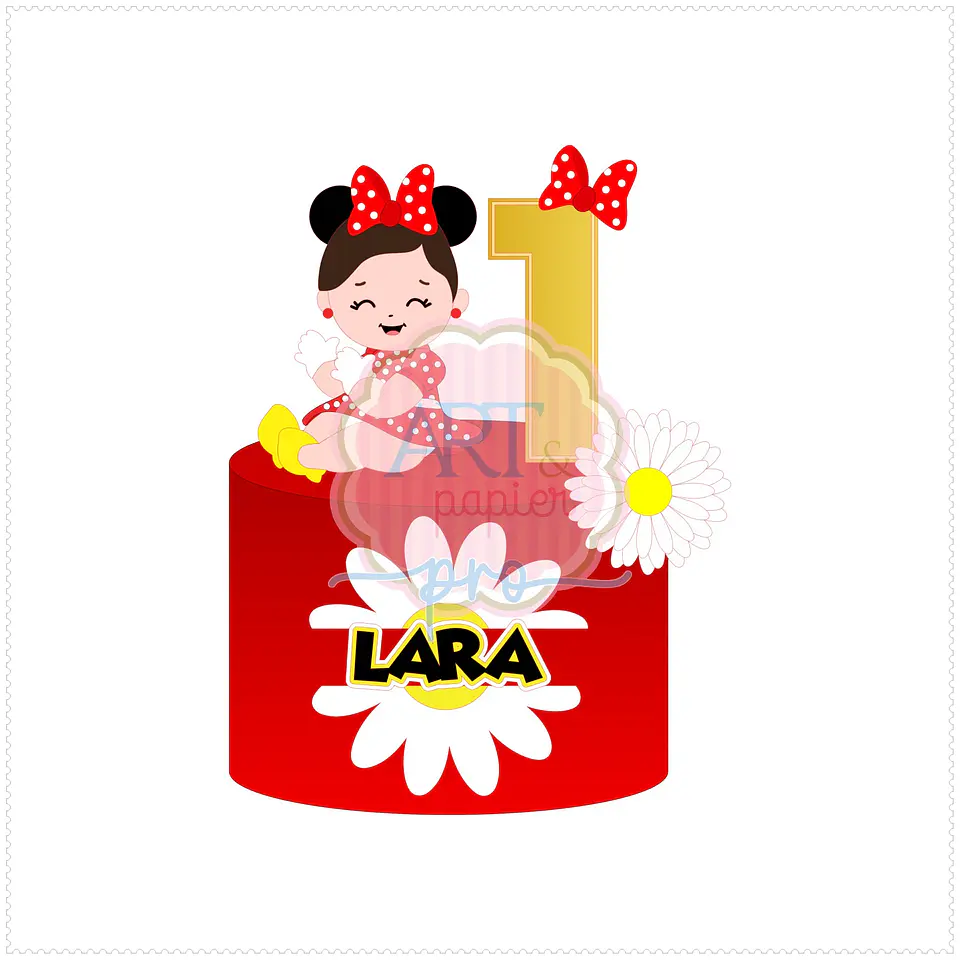 Arquivo de Corte Topo de Bolo Minnie Baby 15 1