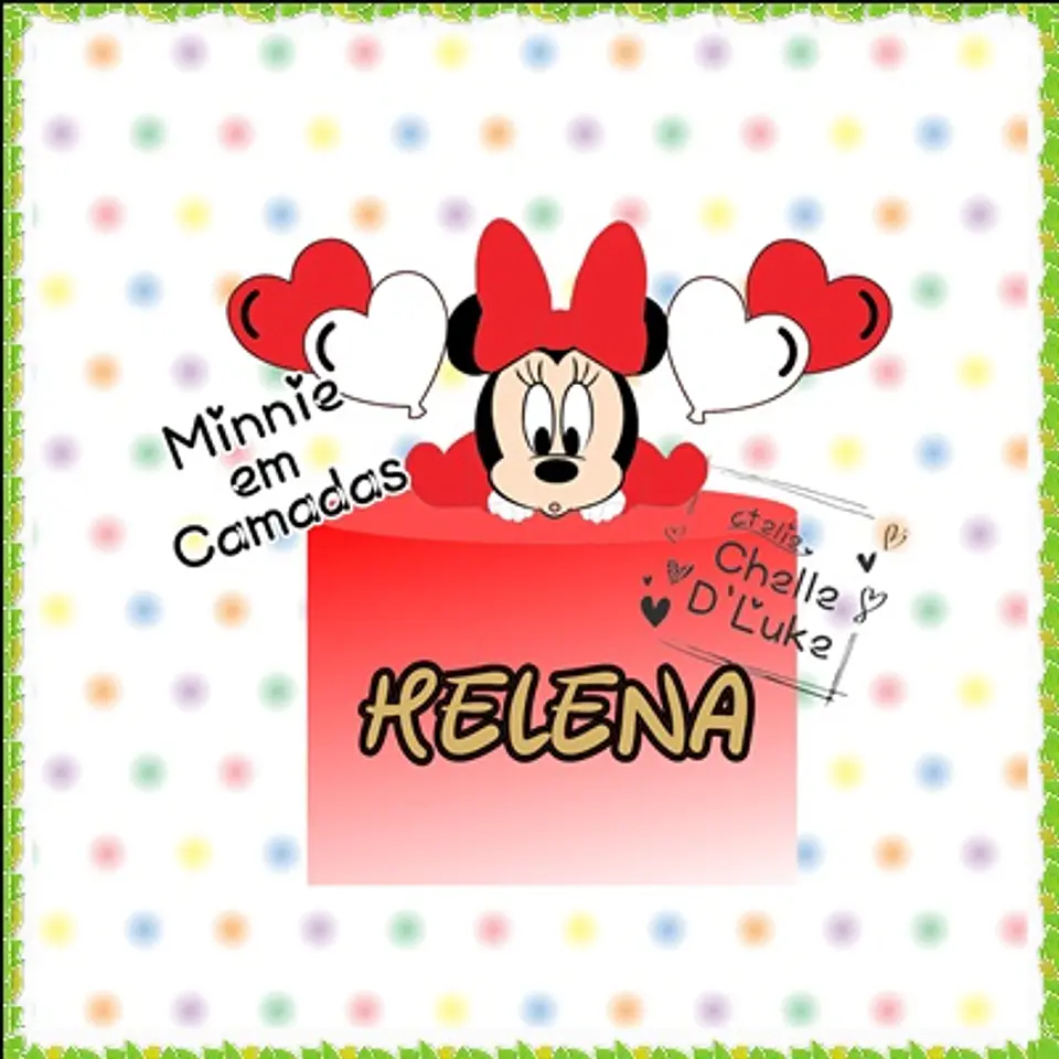 Arquivo de Corte Topo de Bolo Minnie Baby 12 1
