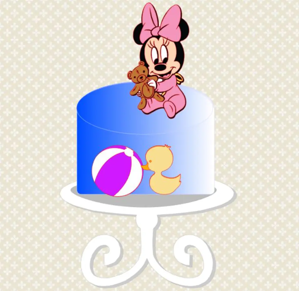 Arquivo de Corte Topo de Bolo Minnie Baby 11 1