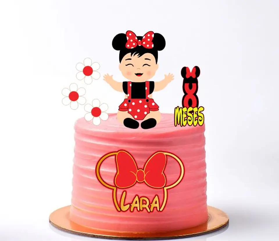Arquivo de Corte Topo de Bolo Minnie Baby 9 1