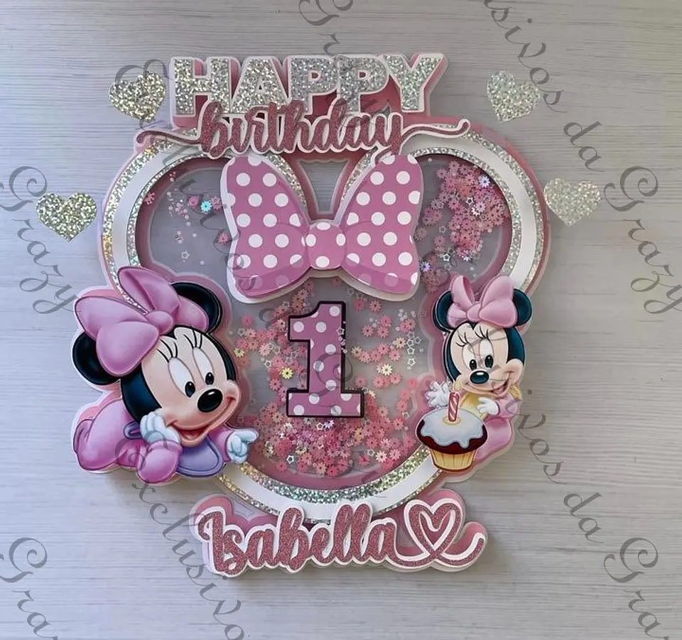 Arquivo de Corte Topo de Bolo Minnie Baby 7 1