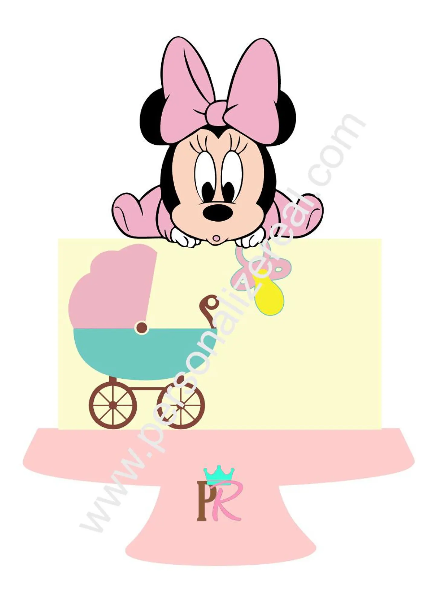 Arquivo de Corte Topo de Bolo Minnie Baby 6 1