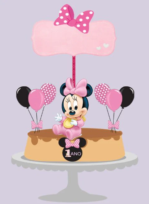 Arquivo de Corte Topo de Bolo Minnie Baby 4