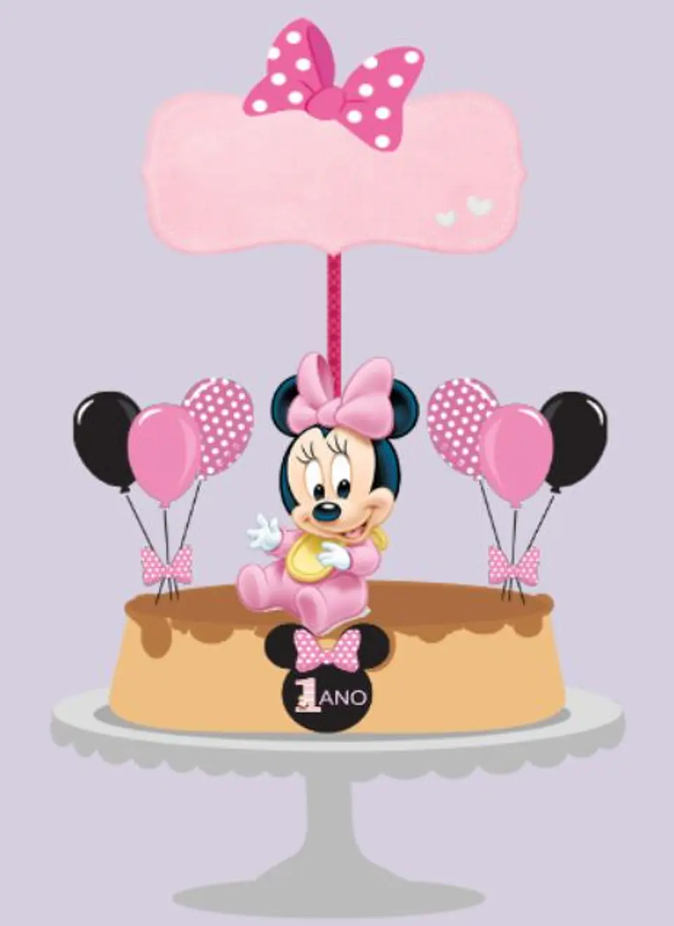 Arquivo de Corte Topo de Bolo Minnie Baby 4 1