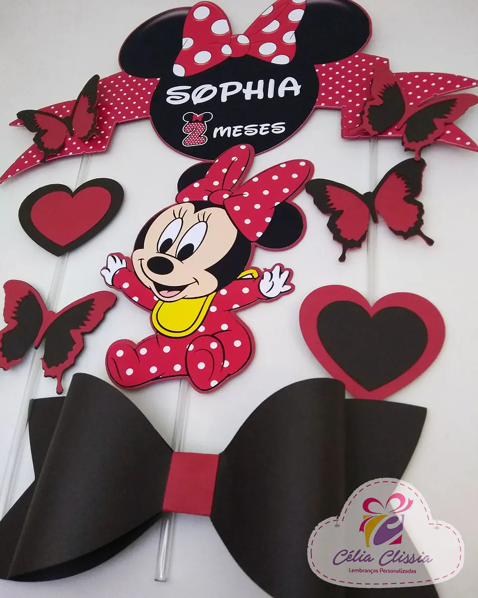 Arquivo de Corte Topo de Bolo Minnie Baby 2 1