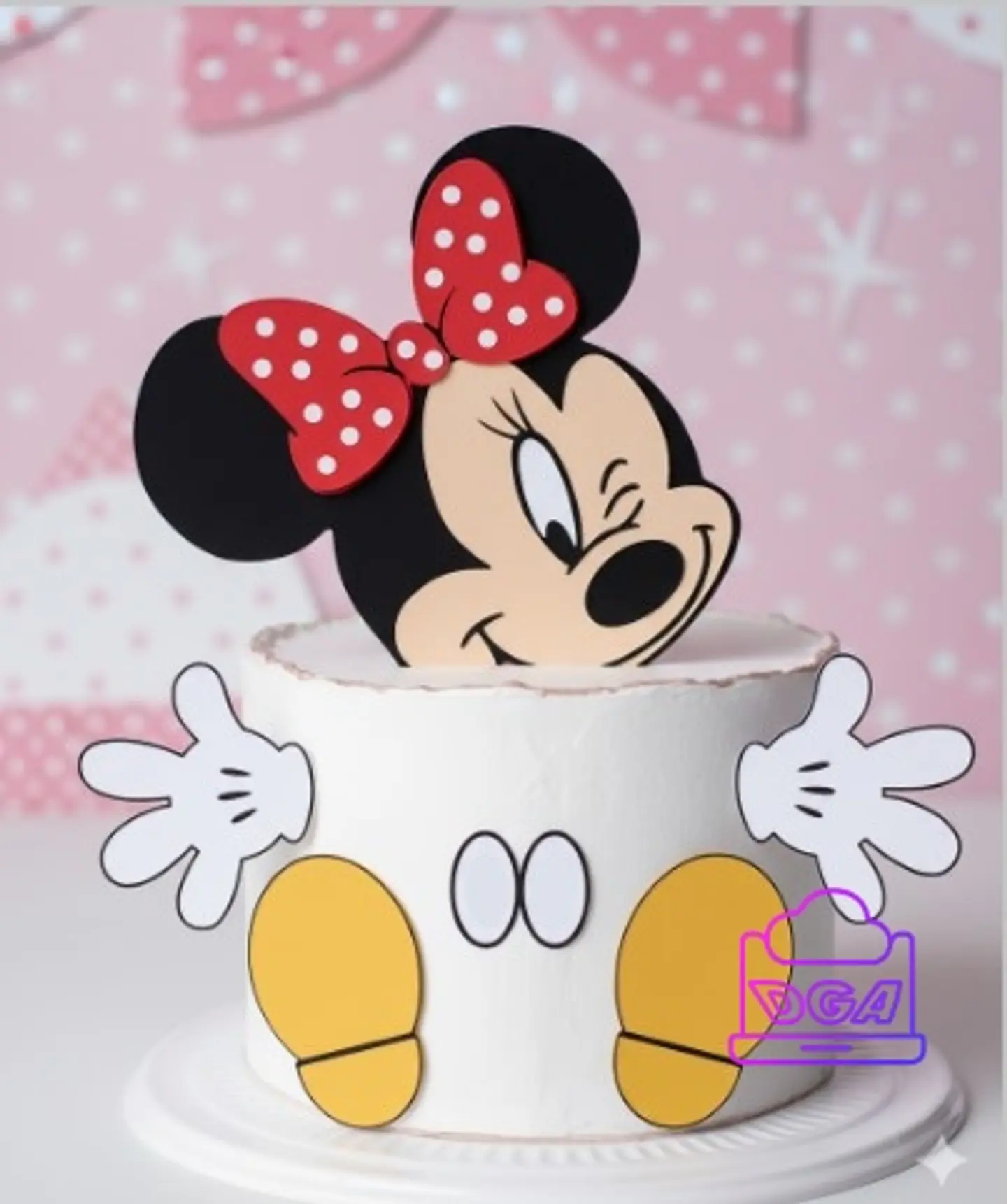 Arquivo de Corte Topo de Bolo Minnie Vermelha 53 1