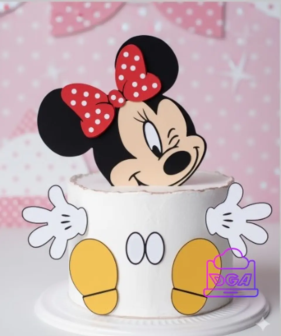 Arquivo de Corte Topo de Bolo Minnie Vermelha 53 1