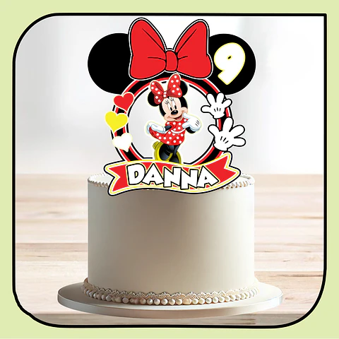 Arquivo de Corte Topo de Bolo Minnie Vermelha 52