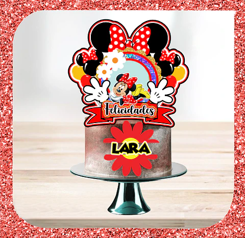Arquivo de Corte Topo de Bolo Minnie Vermelha 47