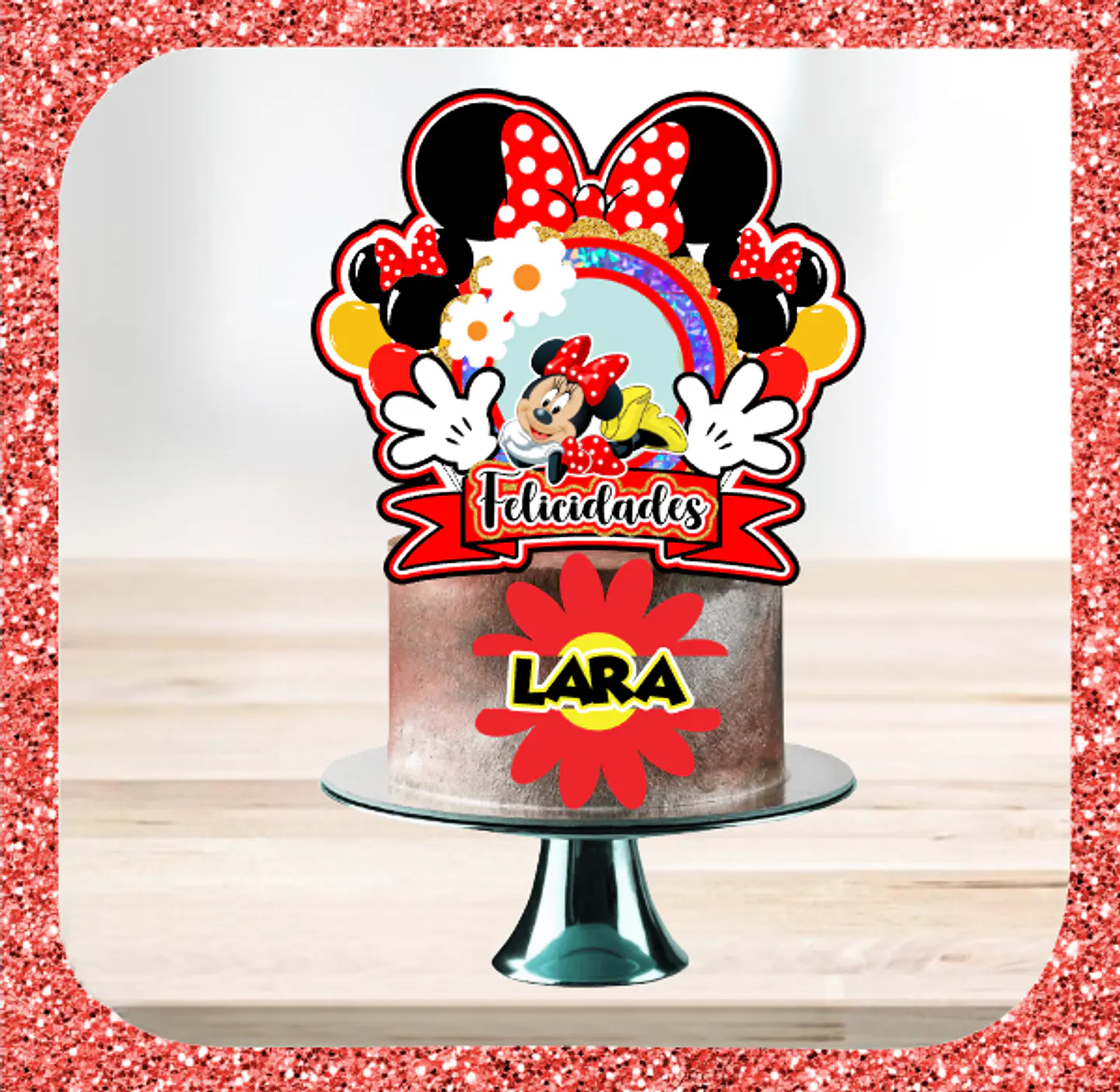 Arquivo de Corte Topo de Bolo Minnie Vermelha 47 1