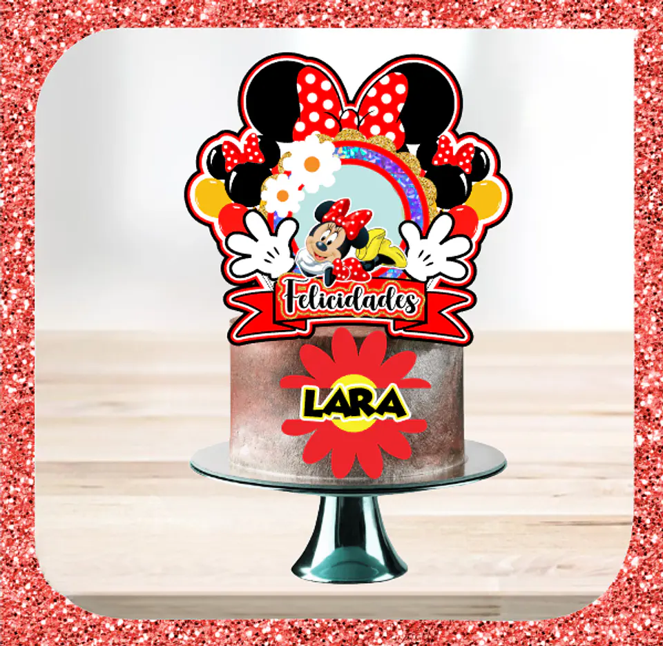 Arquivo de Corte Topo de Bolo Minnie Vermelha 47 1