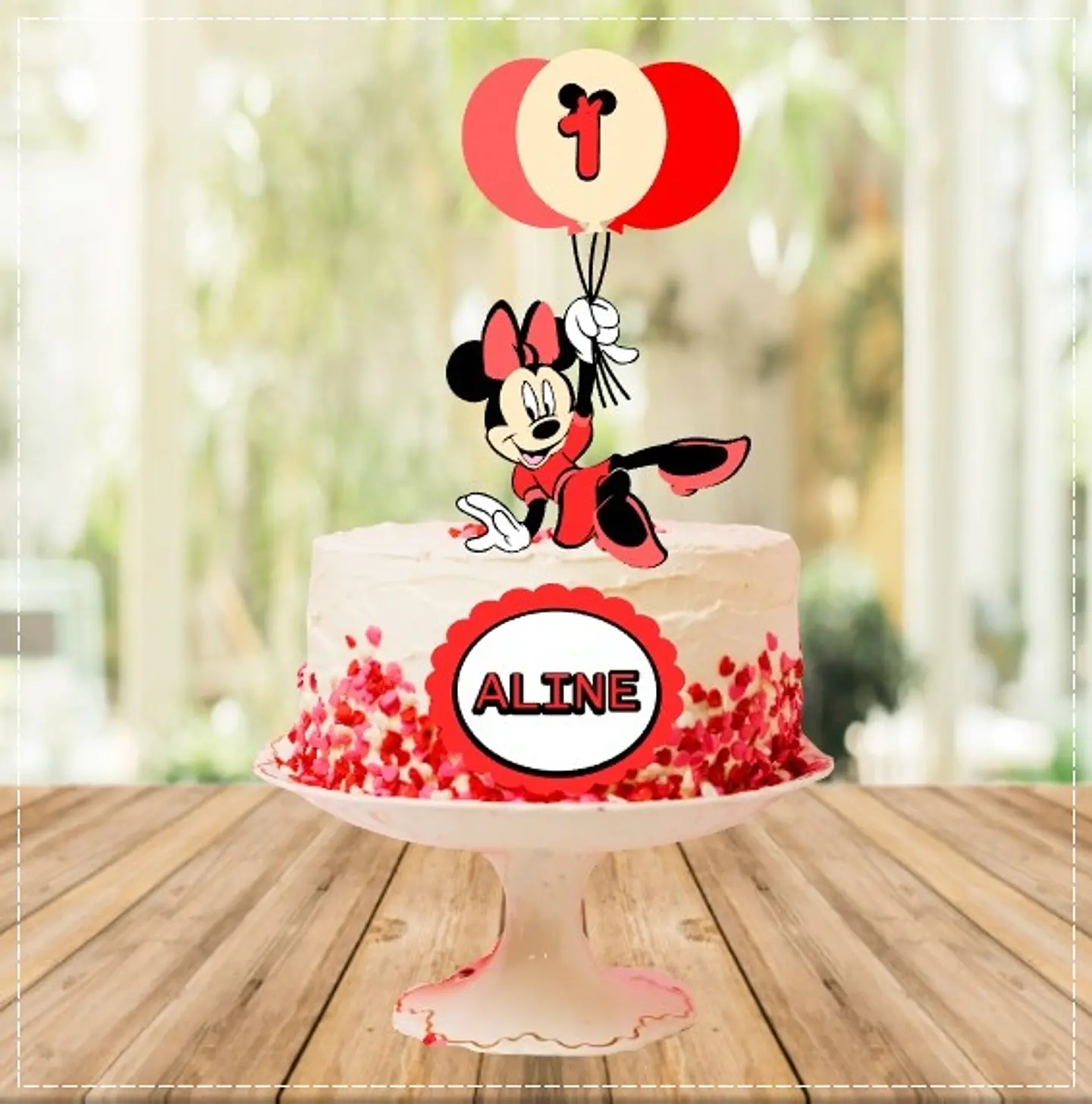 Arquivo de Corte Topo de Bolo Minnie Vermelha 45 1