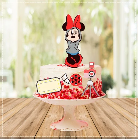 Arquivo de Corte Topo de Bolo Minnie Vermelha 44