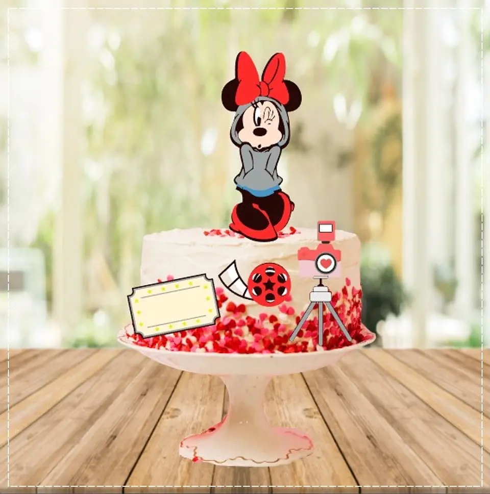 Arquivo de Corte Topo de Bolo Minnie Vermelha 44 1