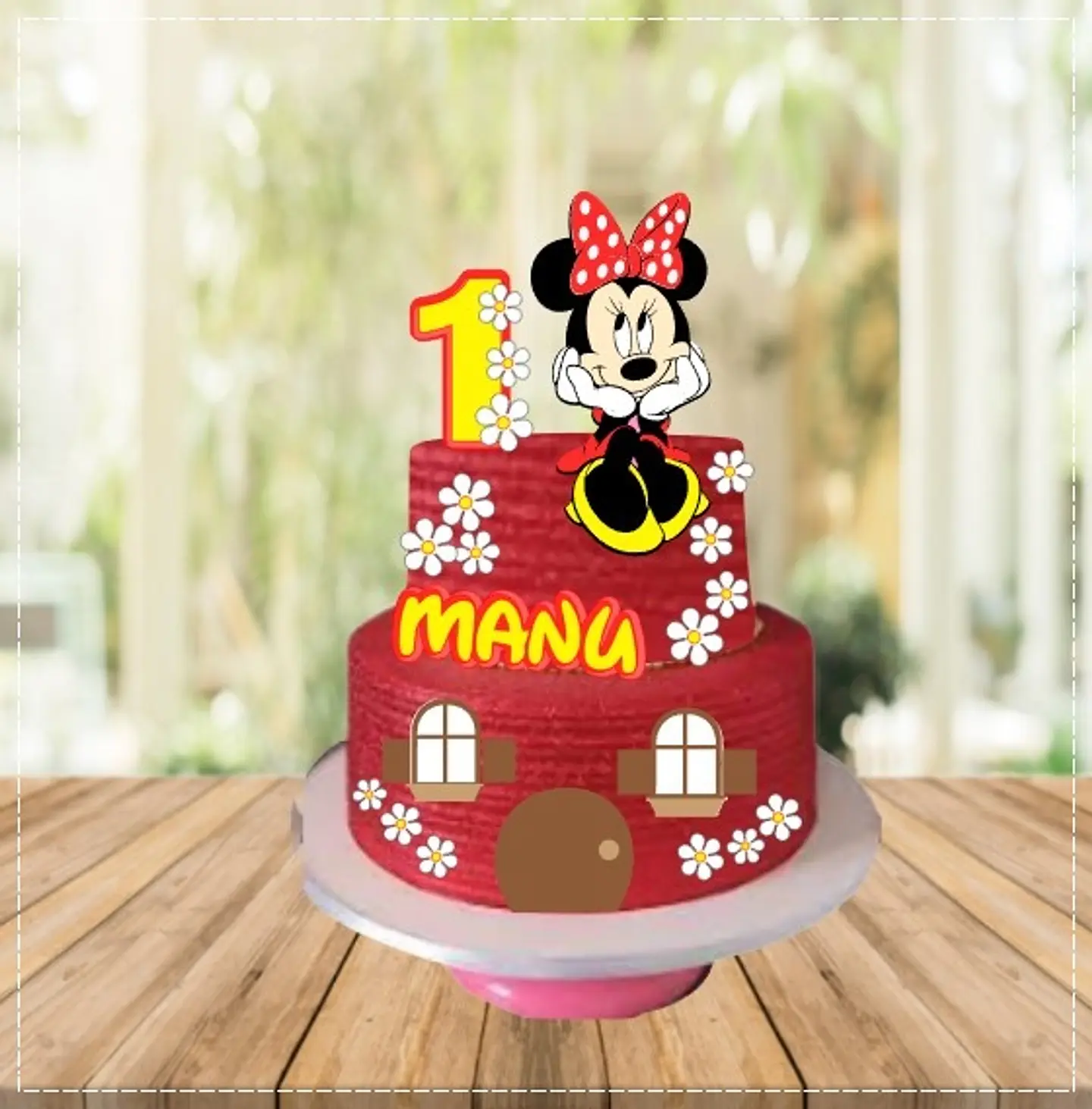 Arquivo de Corte Topo de Bolo Minnie Vermelha 43 1