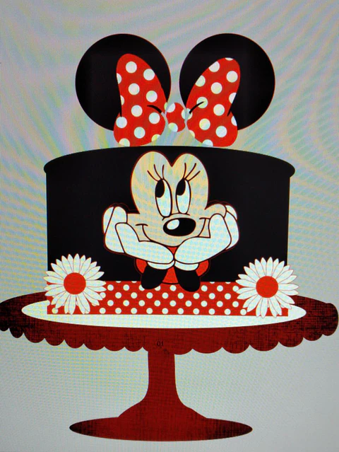Arquivo de Corte Topo de Bolo Minnie Vermelha 38