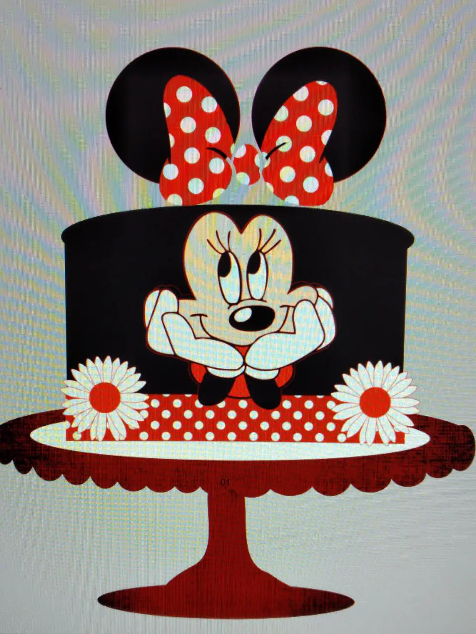Arquivo de Corte Topo de Bolo Minnie Vermelha 38 1