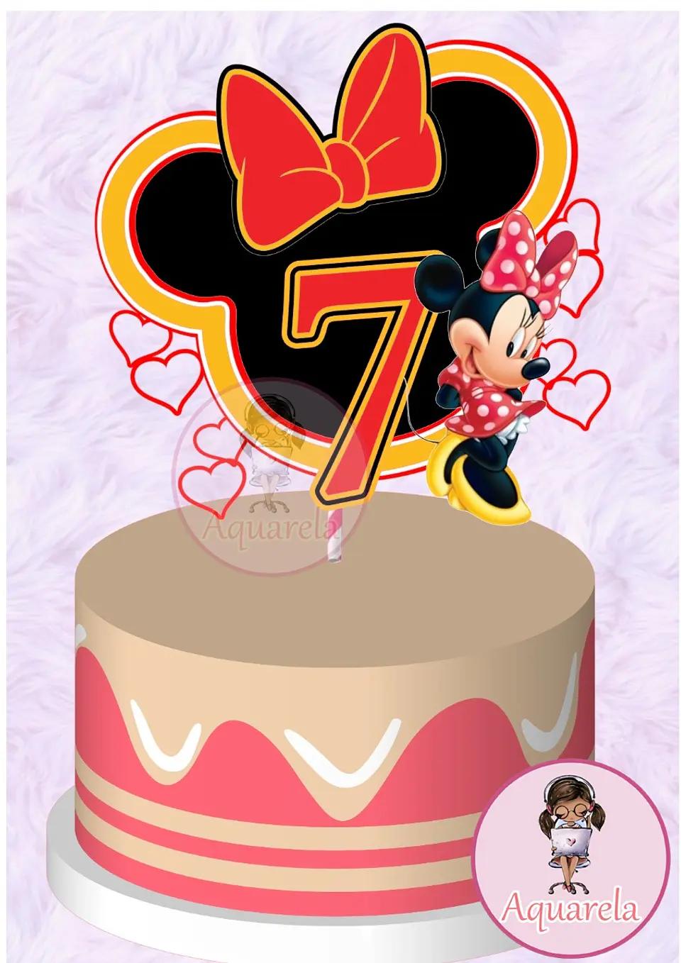 Arquivo de Corte Topo de Bolo Minnie Vermelha 35 1