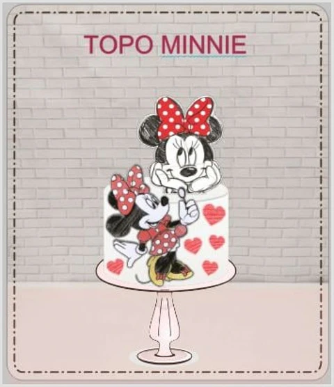 Arquivo de Corte Topo de Bolo Minnie Vermelha 33