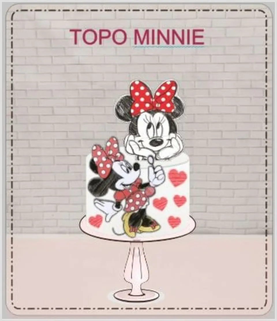 Arquivo de Corte Topo de Bolo Minnie Vermelha 33 1