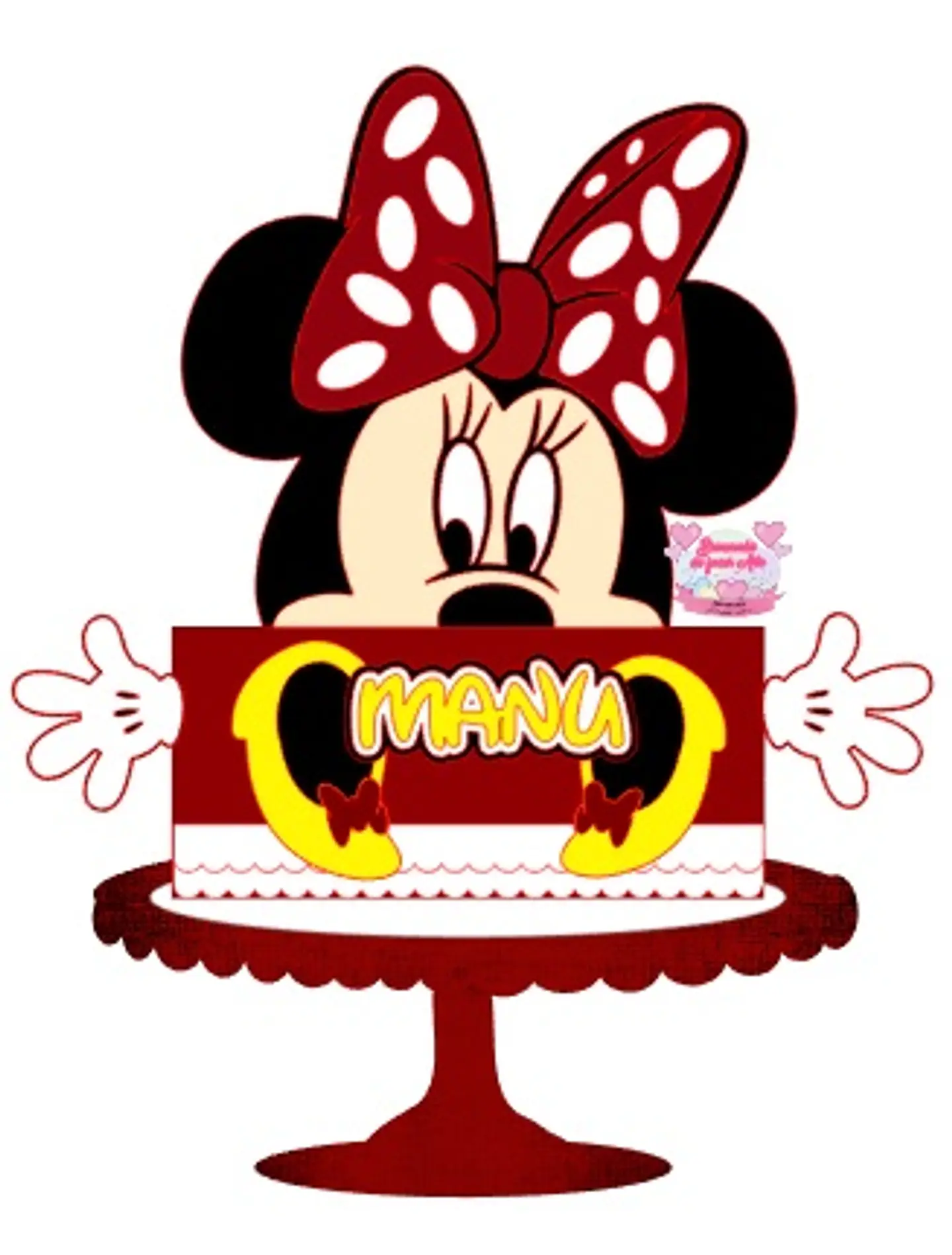 Arquivo de Corte Topo de Bolo Minnie Vermelha 32 1