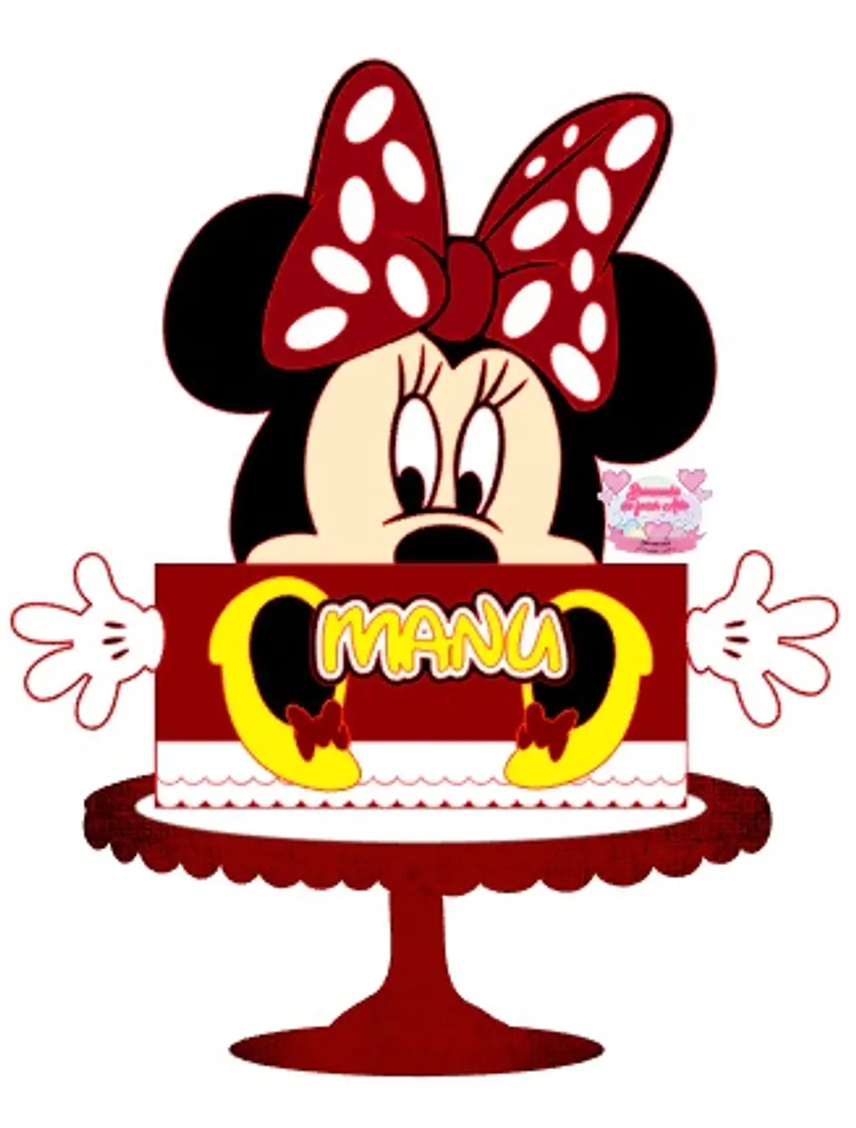Arquivo de Corte Topo de Bolo Minnie Vermelha 32 1