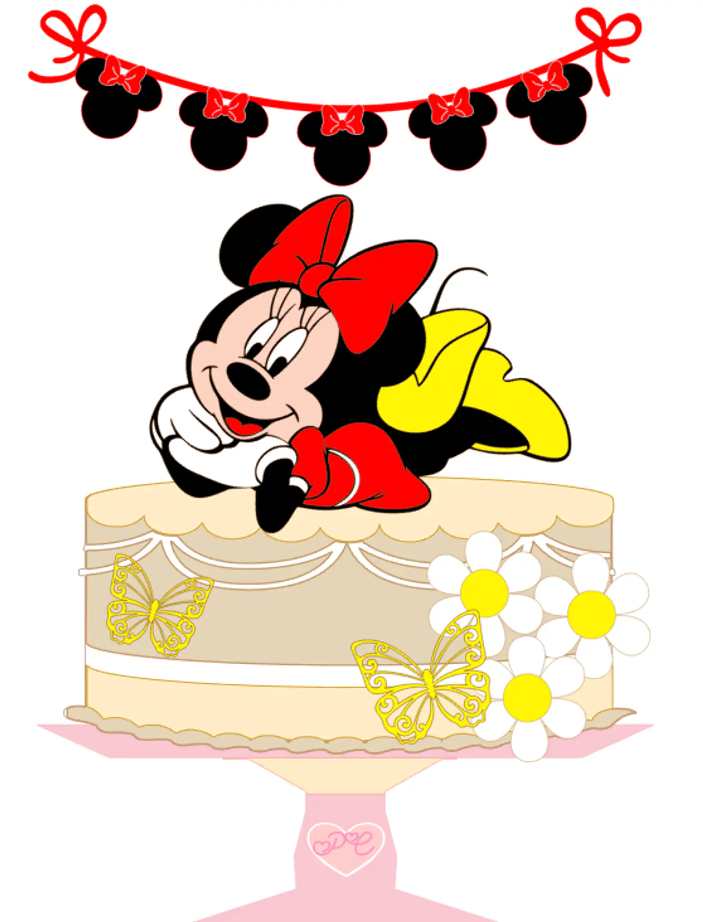 Arquivo de Corte Topo de Bolo Minnie Vermelha 27 1