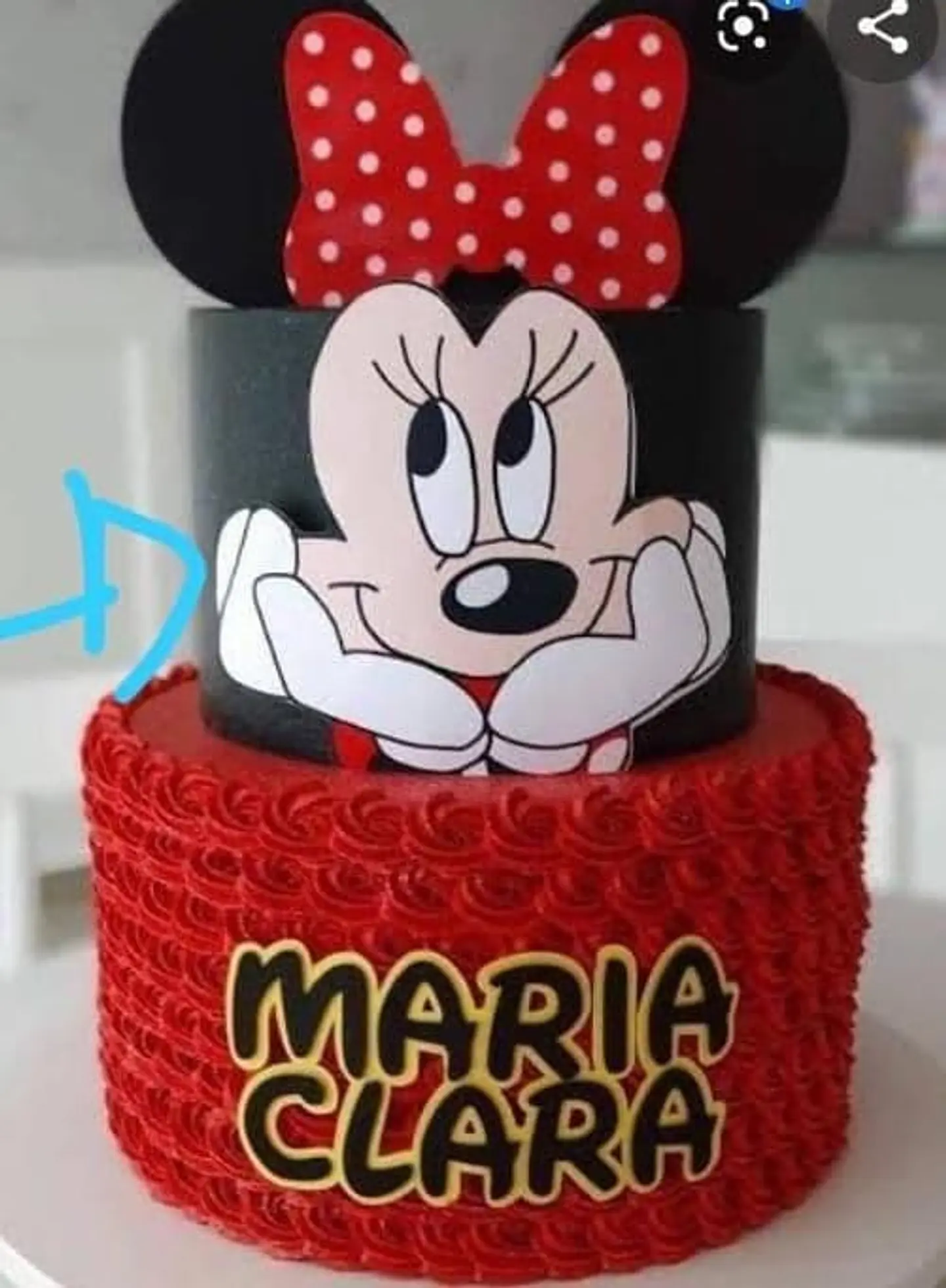 Arquivo de Corte Topo de Bolo Minnie Vermelha 26 1