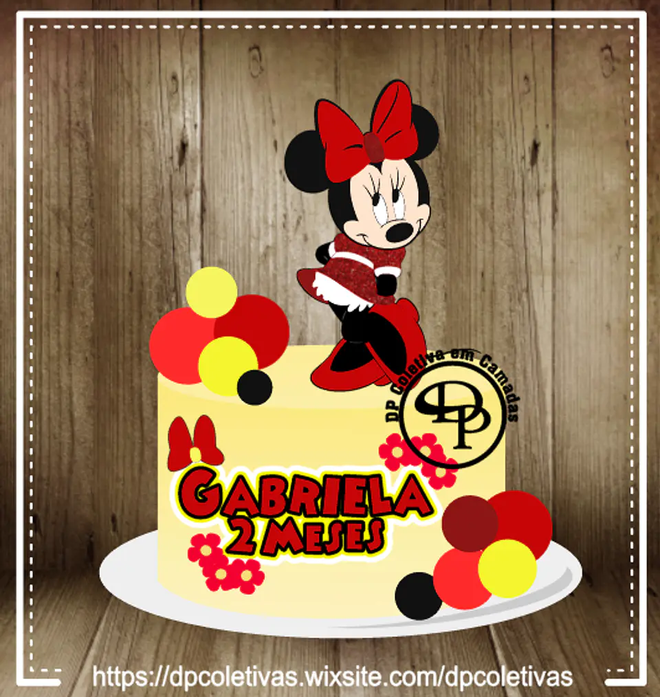 Arquivo de Corte Topo de Bolo Minnie Vermelha 20 1