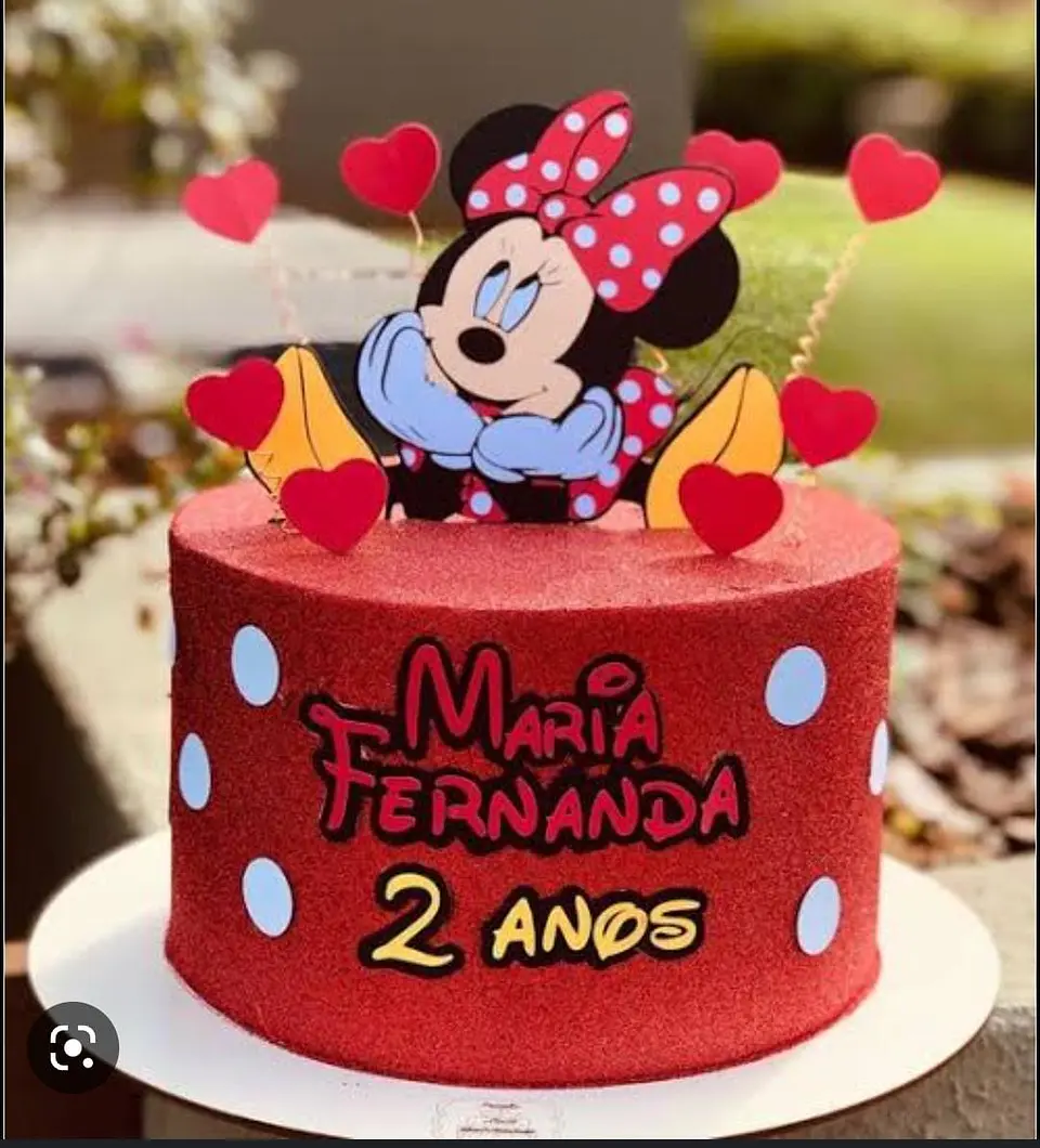 Arquivo de Corte Topo de Bolo Minnie Vermelha 18 1