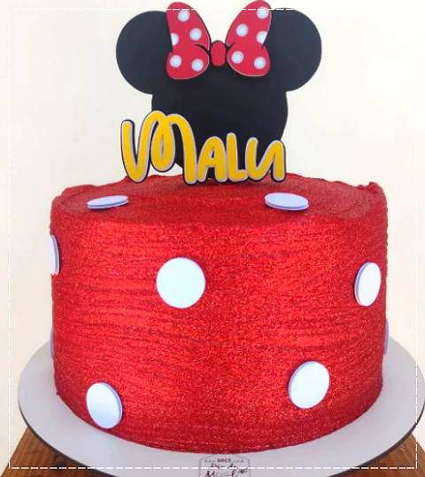 Arquivo de Corte Topo de Bolo Minnie Vermelha 14