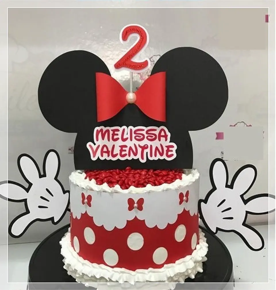 Arquivo de Corte Topo de Bolo Minnie Vermelha 11 1