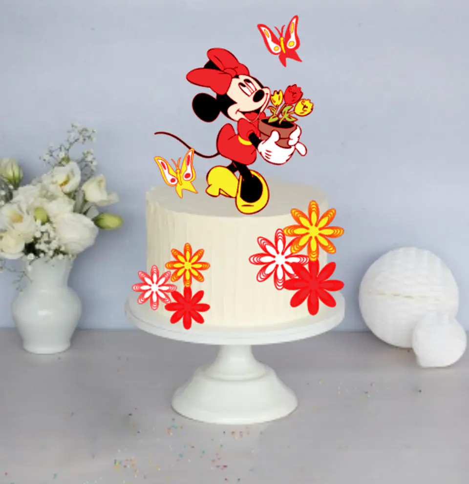 Arquivo de Corte Topo de Bolo Minnie Vermelha 10 1