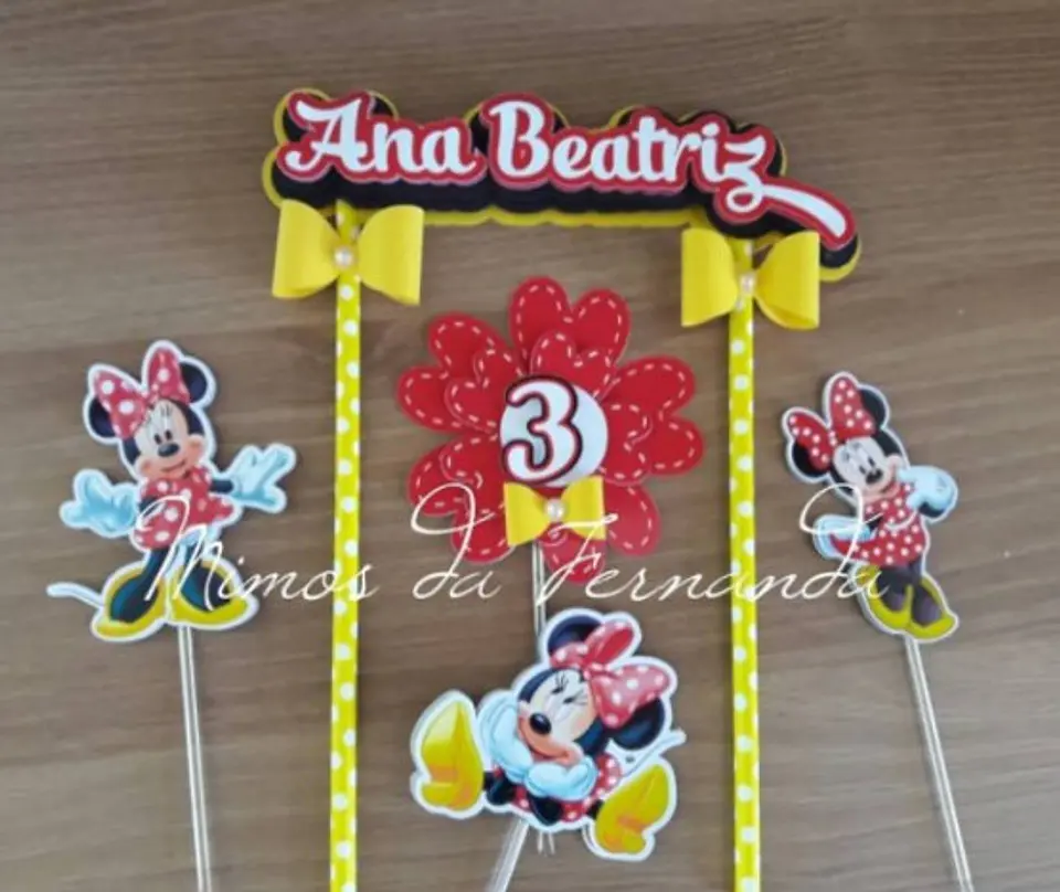 Arquivo de Corte Topo de Bolo Minnie Vermelha 8 1