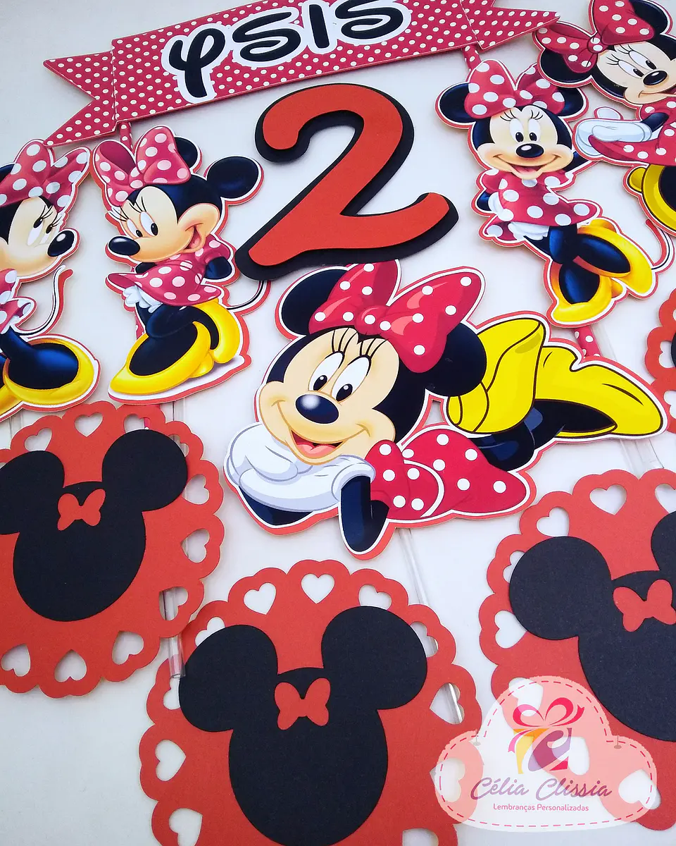Arquivo de Corte Topo de Bolo Minnie Vermelha 4 1