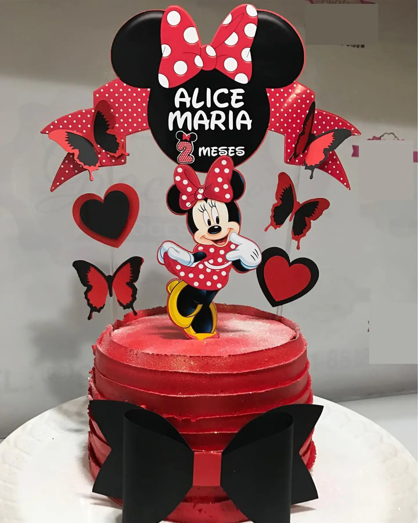 Arquivo de Corte Topo de Bolo Minnie Vermelha 3 1