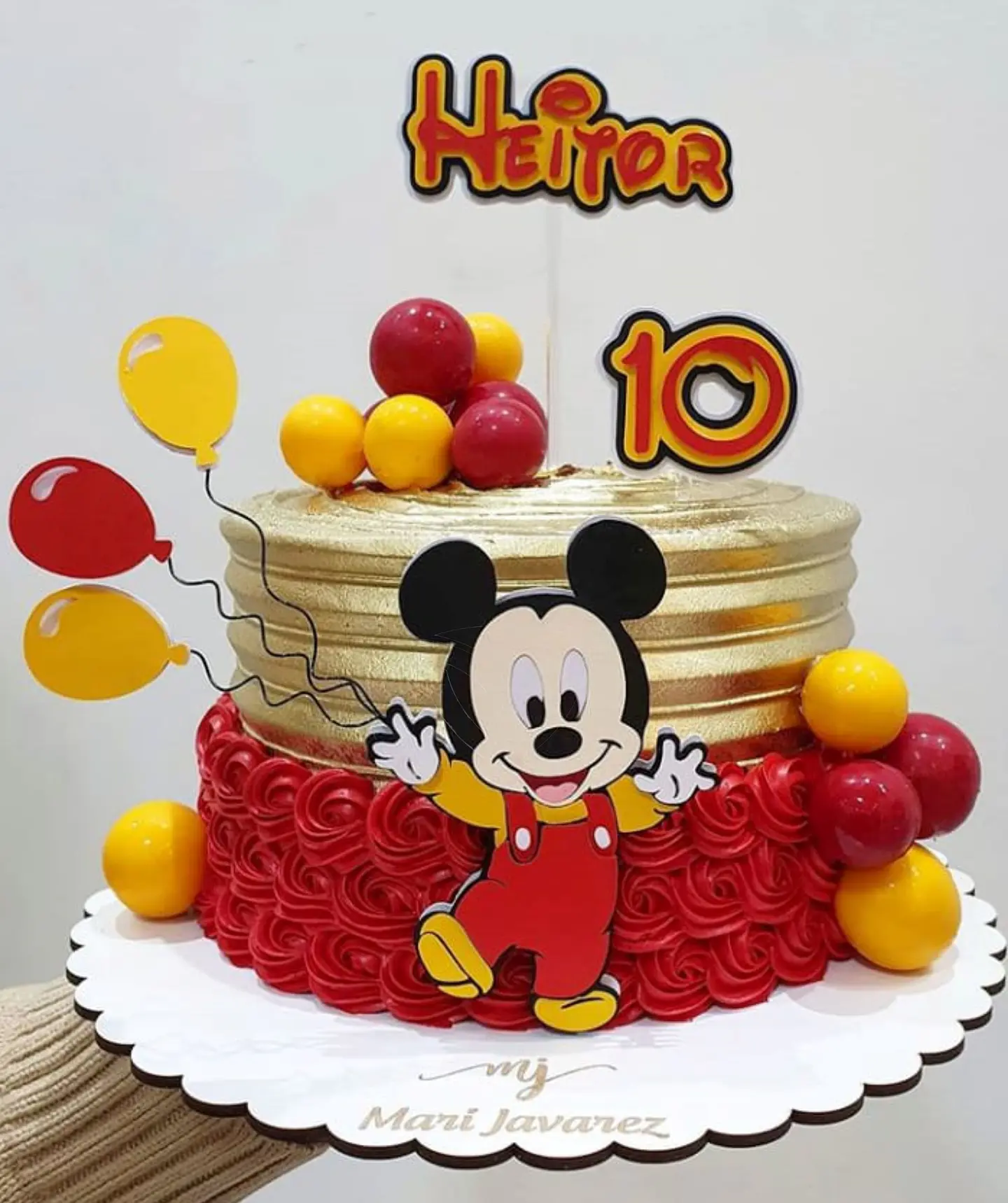 Arquivo de Corte Topo de Bolo Mickey Baby 9 1