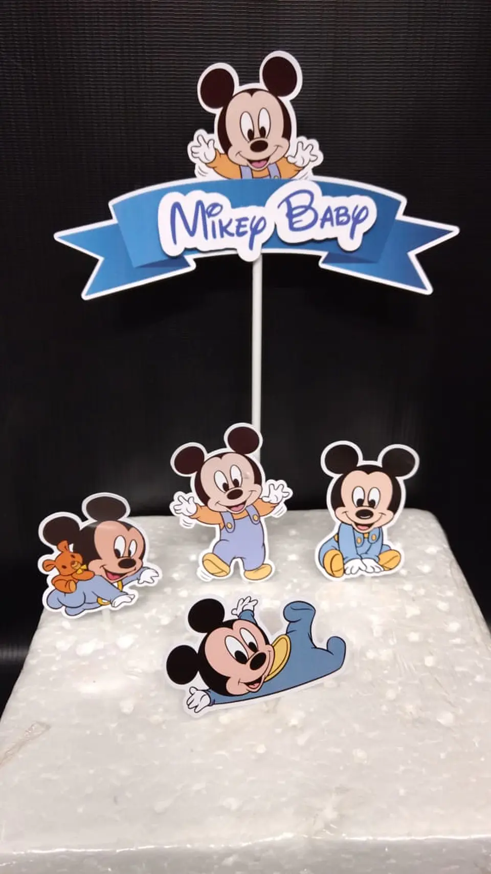 Arquivo de Corte Topo de Bolo Mickey Baby 2 1