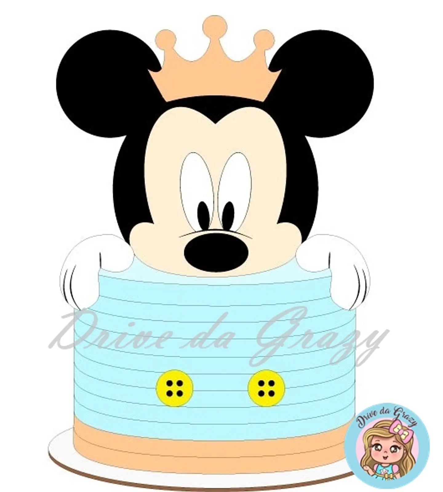 Arquivo de Corte Topo de Bolo Mickey Realeza 3 1