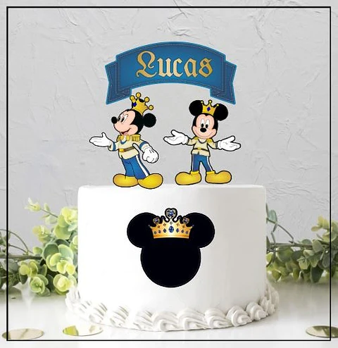 Arquivo de Corte Topo de Bolo Mickey Realeza 2