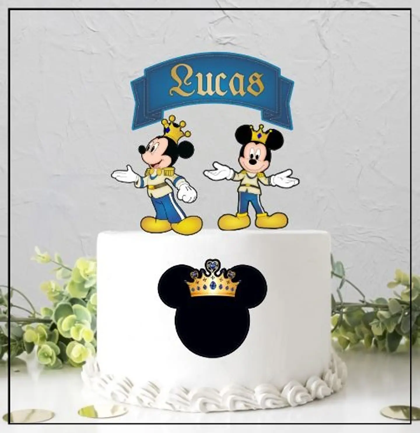 Arquivo de Corte Topo de Bolo Mickey Realeza 2 1