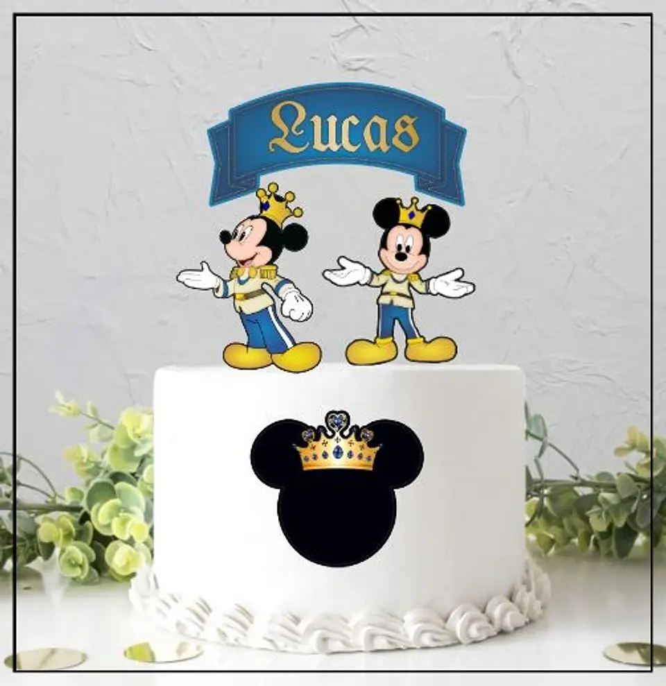 Arquivo de Corte Topo de Bolo Mickey Realeza 2 1