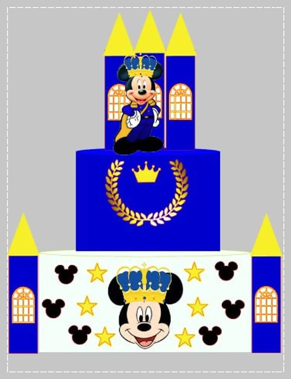 Arquivo de Corte Topo de Bolo Mickey Realeza 1 1