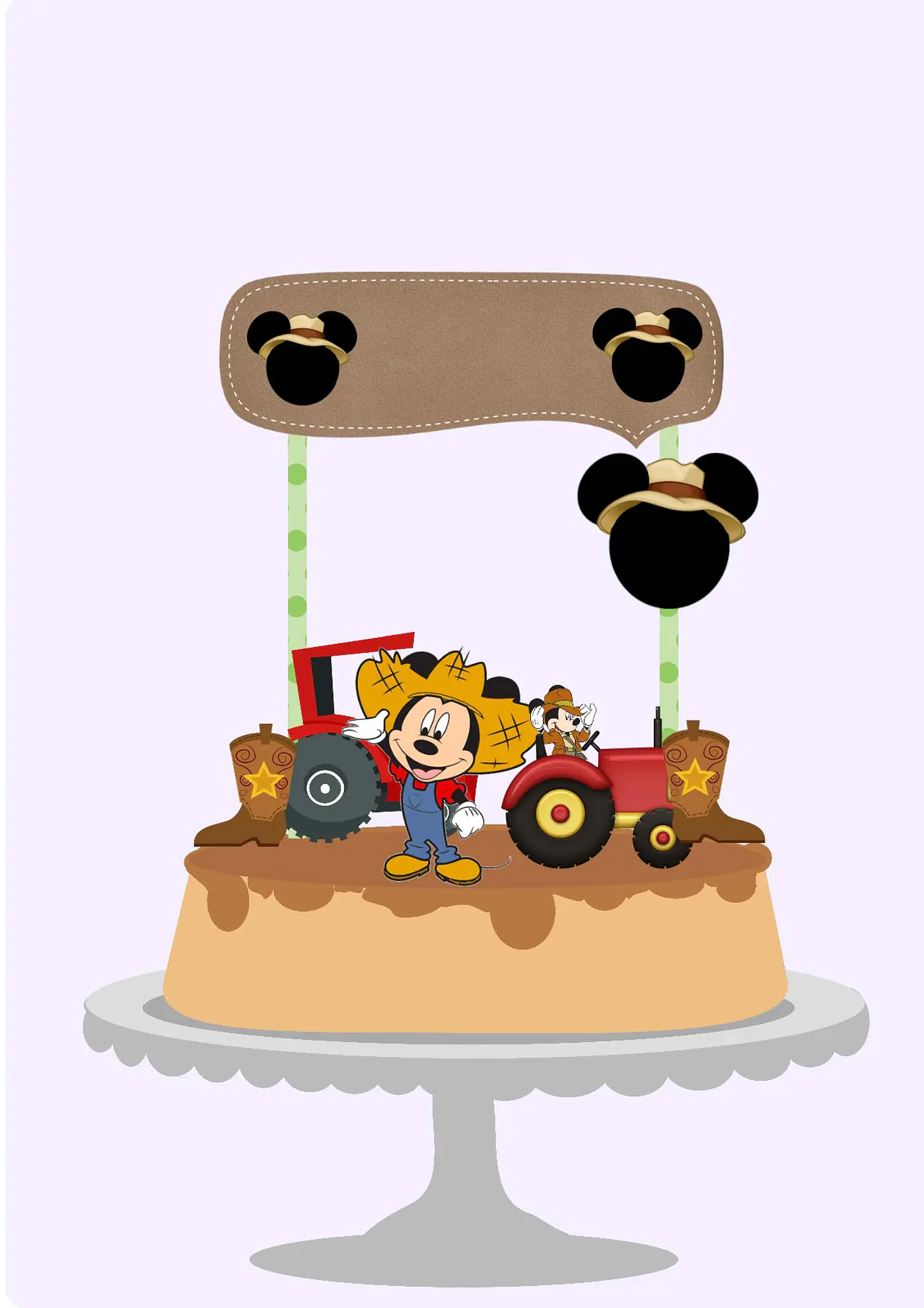 Arquivo de Corte Topo de Bolo Mickey Fazendeiro 1 1