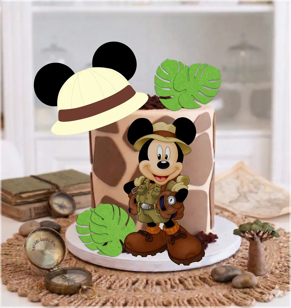 Arquivo de Corte Topo de Bolo Mickey Safari 9 1