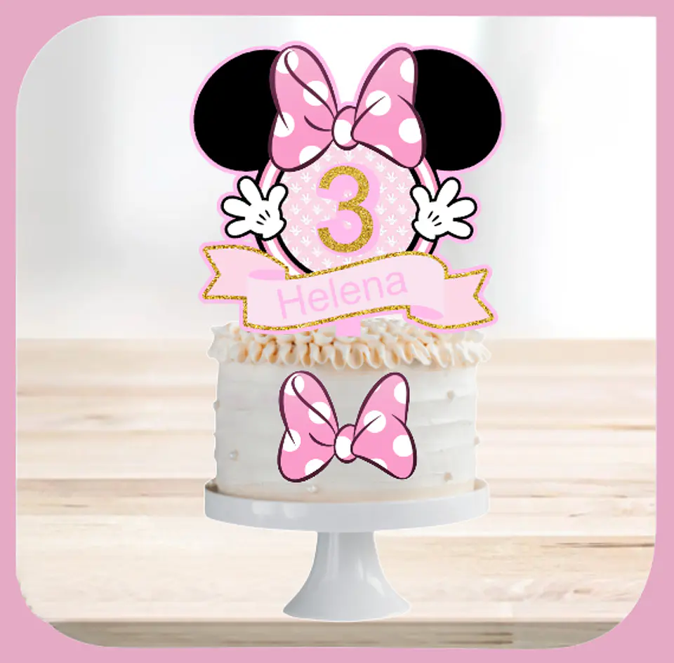 Arquivo de Corte Topo de Bolo Minnie Rosa 58 1