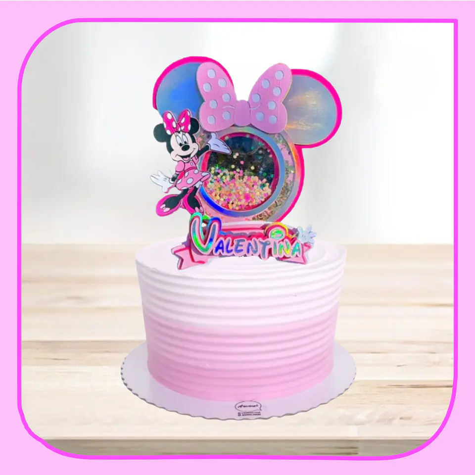 Arquivo de Corte Topo de Bolo Minnie Rosa 60 1