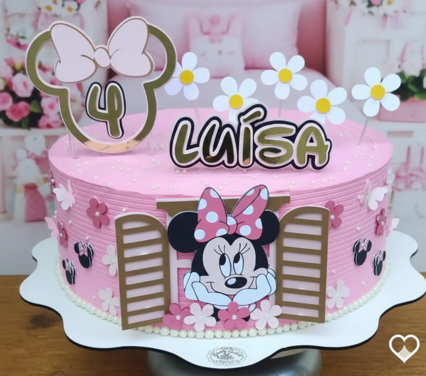 Arquivo de Corte Topo de Bolo Minnie Rosa 56 1